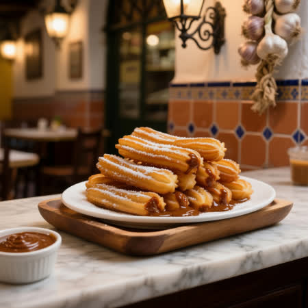 Churros rellenos con dulce de leche