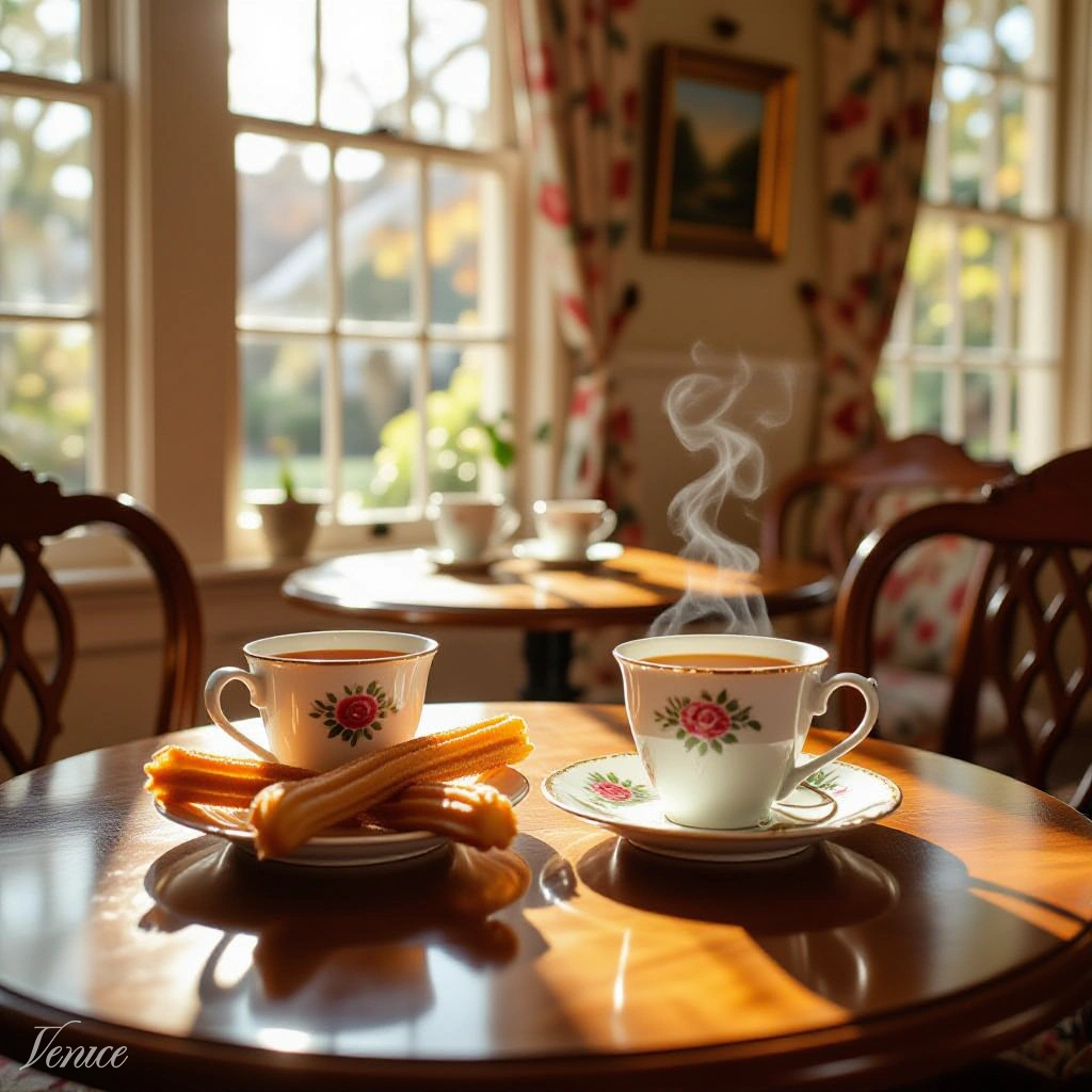 Churros rellenos con el te